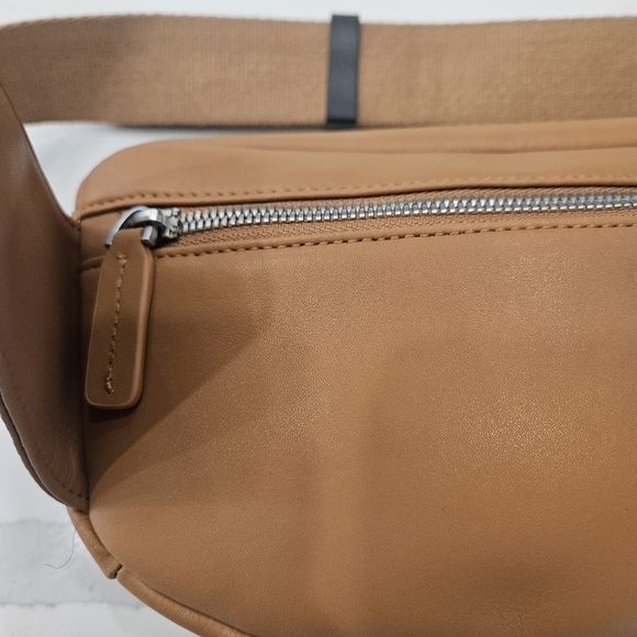 Monos Sling Tan Vegan Leather Unisex Crossbody Bag - Picture 11 of 14